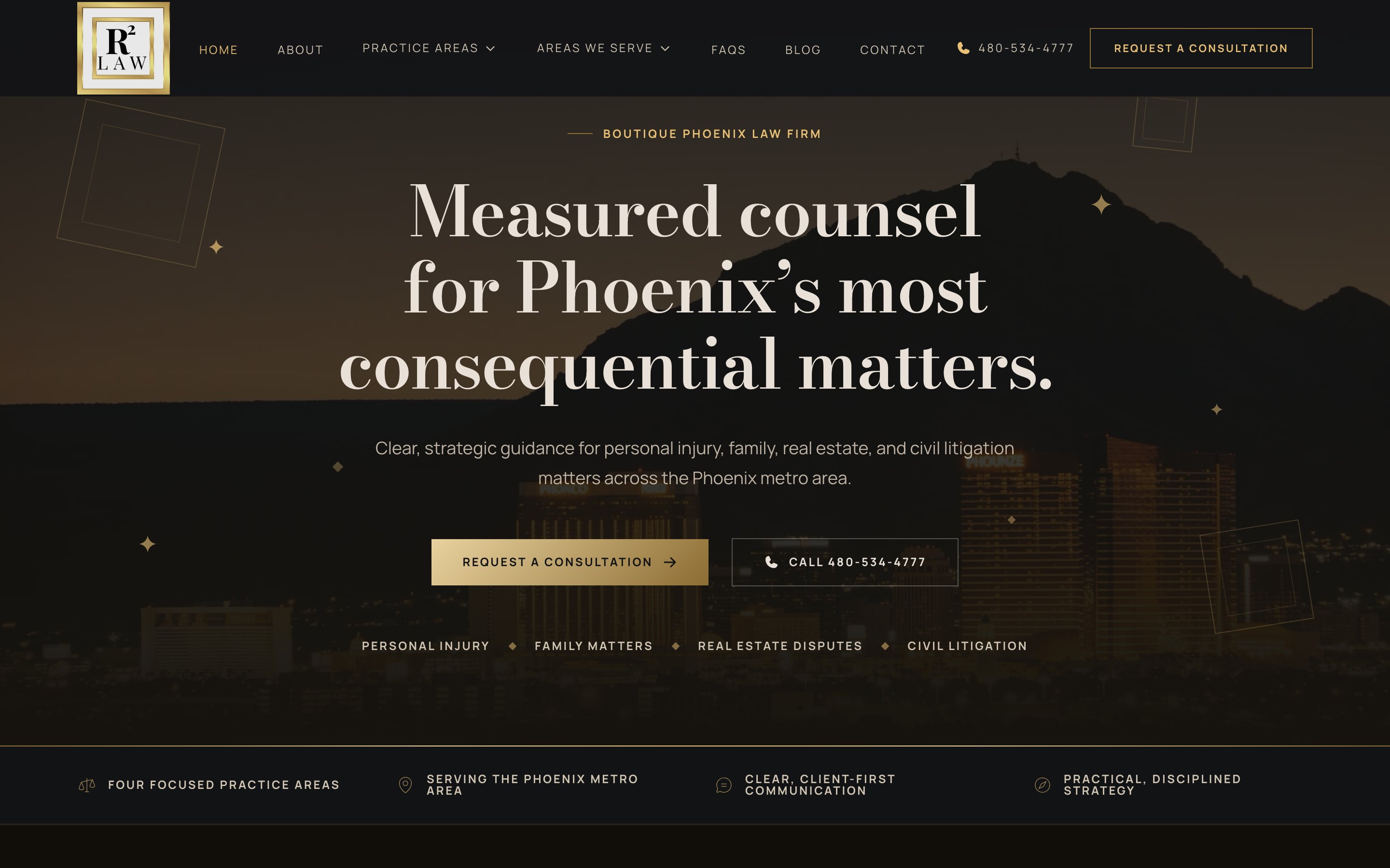 R2 Law Phoenix law firm website built by Strategic Digital Media